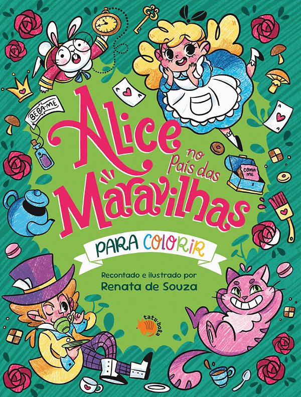 Livro Alice no país das maravilhas para colorir