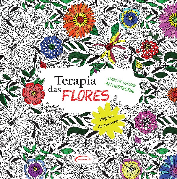 Terapia das Flores - Livro de Colorir Antiestresse
