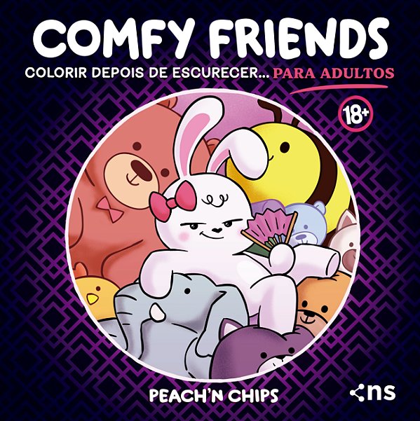 Livro Comfy Friends 18+ - Colorir Depois De Escurecer... ...