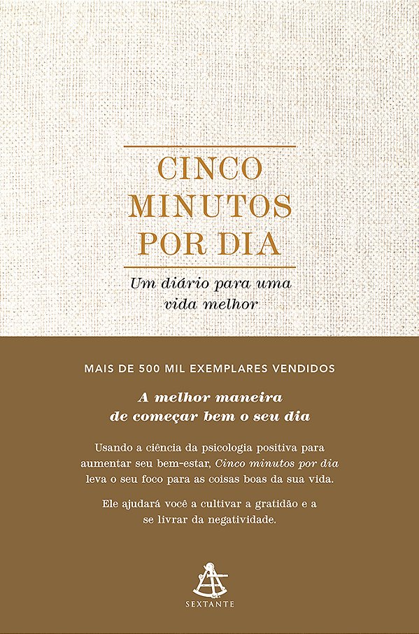 Livro Cinco minutos por dia: Um diário para uma vida melh...