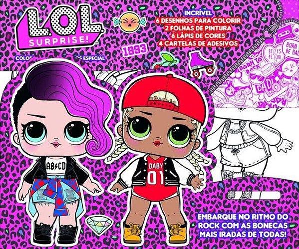 Livro L.O.L. Surprise!: colorindo com adesivos especial