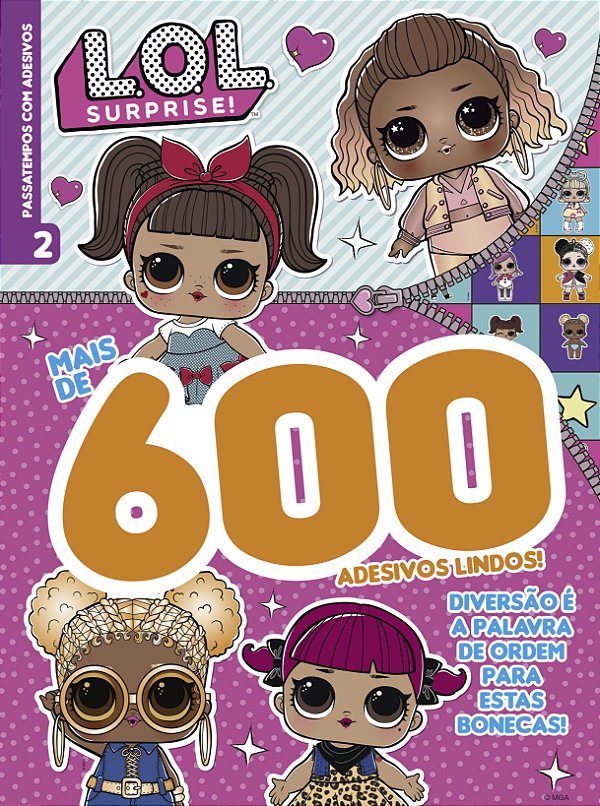 Livro L.O.L. Surprise!: passatempos com adesivos - 600 ad...