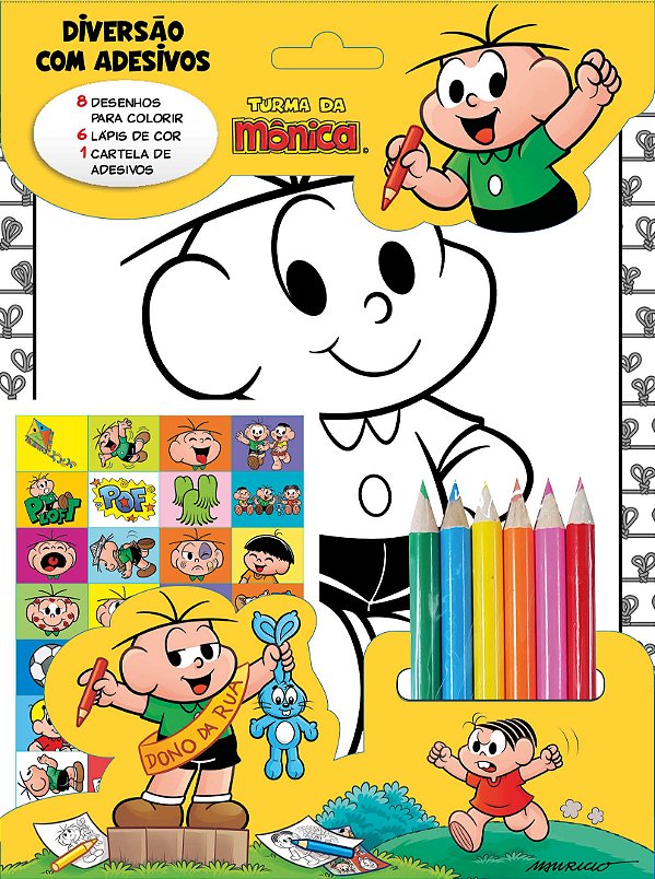 Livro Turma da Mônica - Diversão com adesivos: Cebolinha