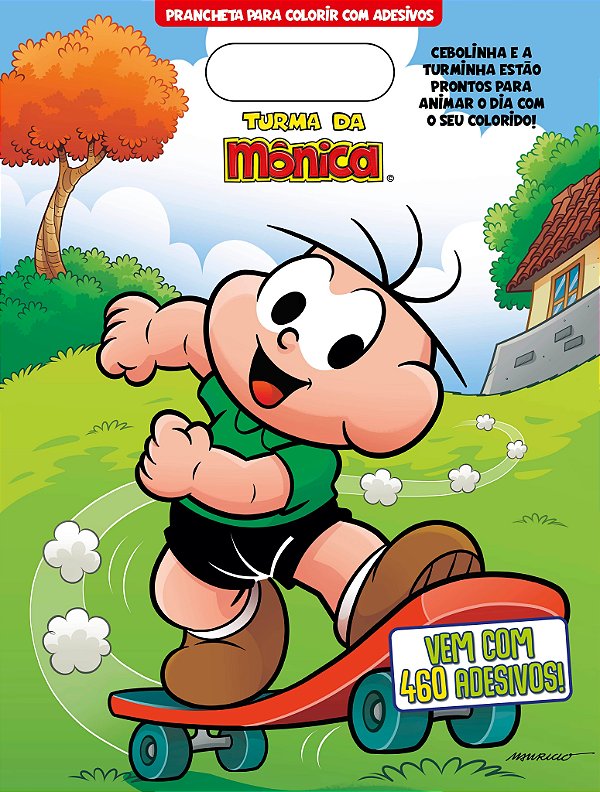 Livro Turma da Mônica - Prancheta para colorir com adesiv...