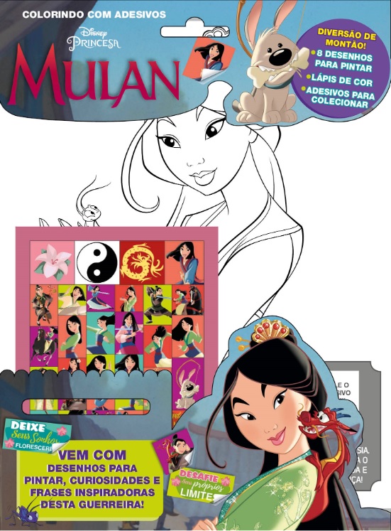 Livro Disney - Colorindo com adesivos - Mulan