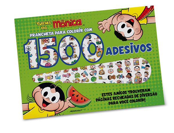 Livro Turma da Mônica - Prancheta para Colorir com 1500 A...