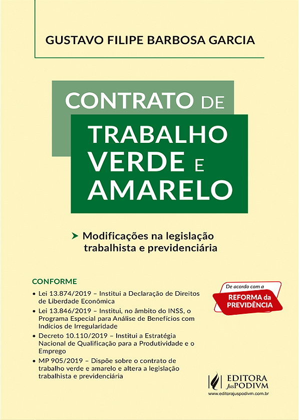 Livro Contrato de trabalho verde e amarelo: modificações ...