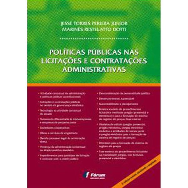Livro Políticas Públicas Nas Licitações E Contratações Ad...