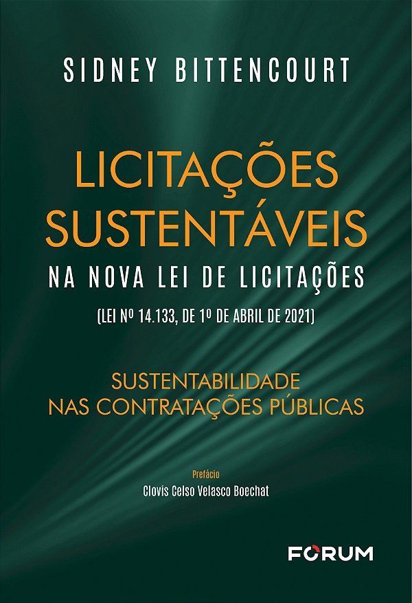 Livro Licitações Sustentáveis Na Nova Lei De Licitações - 01Ed/...