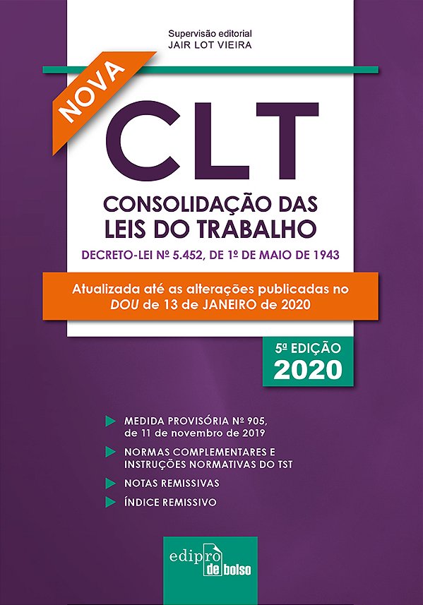 Livro C.L.T. - Bolso - 05Ed/20