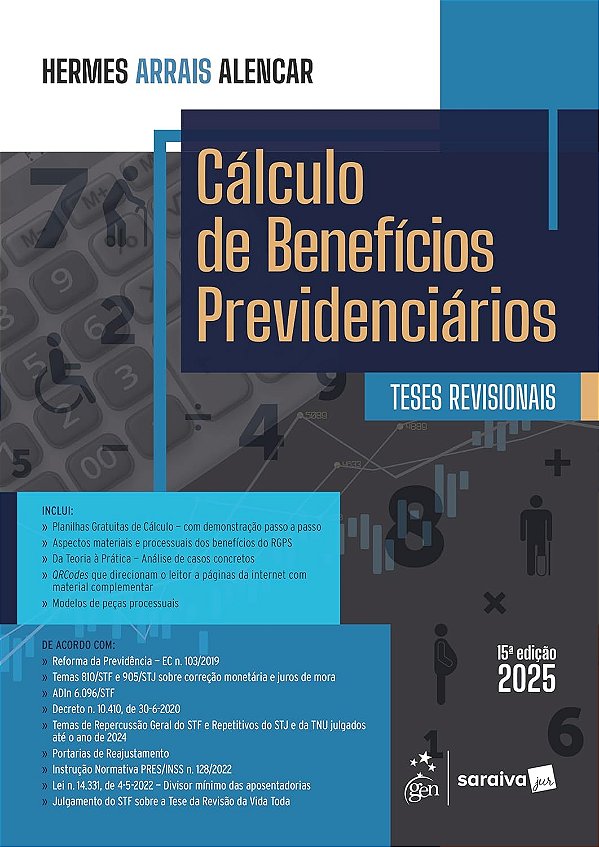 Livro Cálculo De Benefícios Previdenciários - 15ª Edição 2025