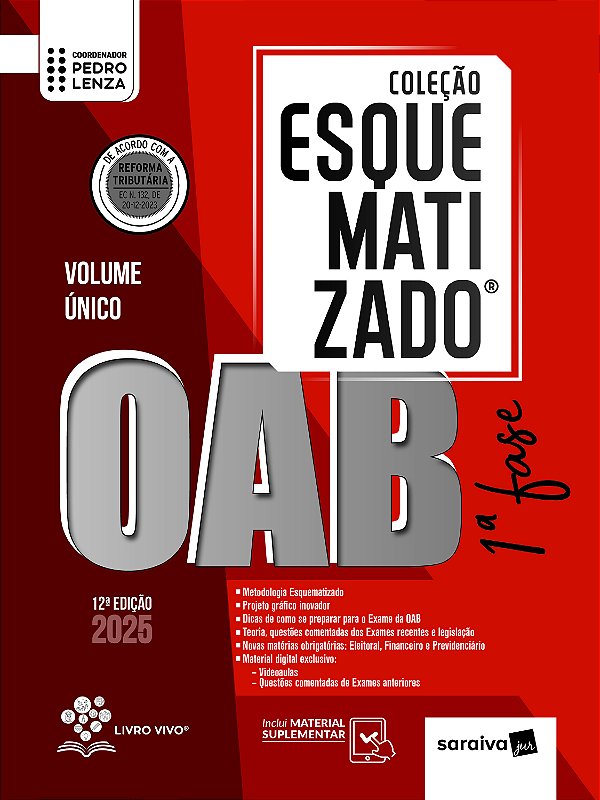 Livro Coleção Esquematizado - Oab 1ª Fase - Volume Único - 12ª ...
