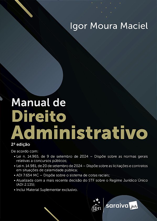 Livro Manual de Direito Administrativo - 2ª Edição 2025