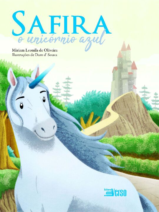 Livro Safira, o unicórnio azul