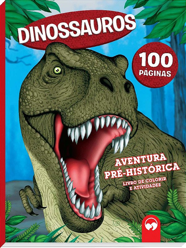 Livro Dinossauros: aventuras pré-históricas: 100 páginas ...