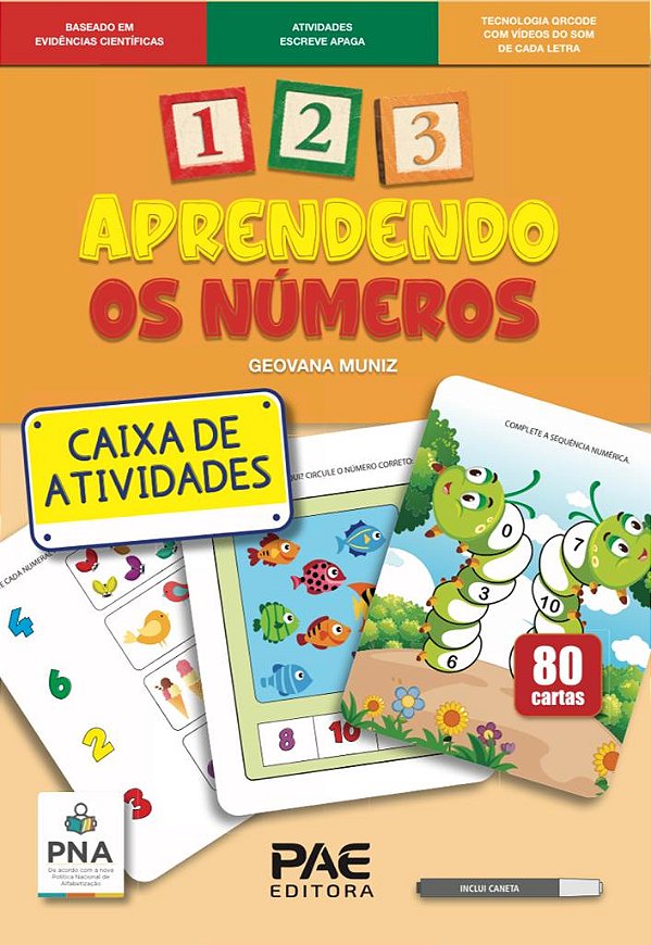 Livro 123 aprendendo os números - caixa de atividades: ca...