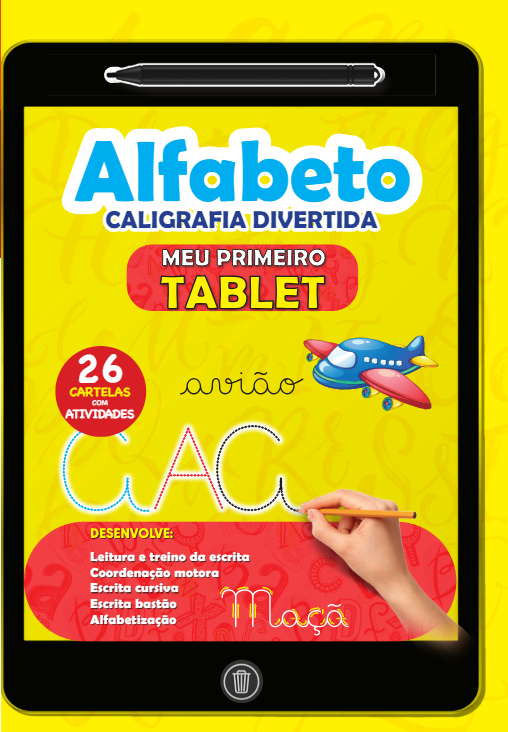 Livro Alfabeto caligrafia divertida: Meu primeiro tablet
