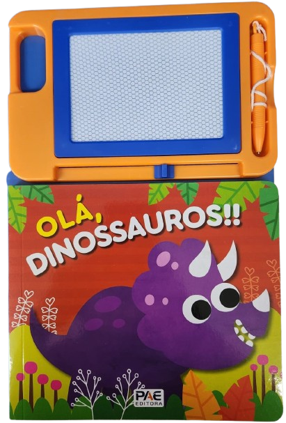 Livro Olá, dinossauros!!: Lousa mágica