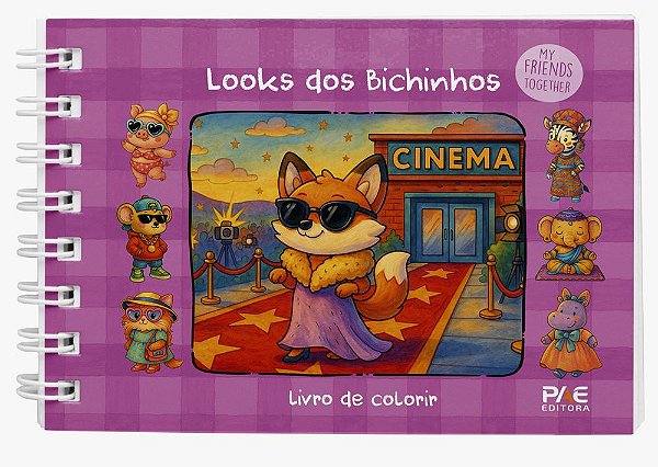 Livro Looks dos Bichinhos - Livro de Colorir