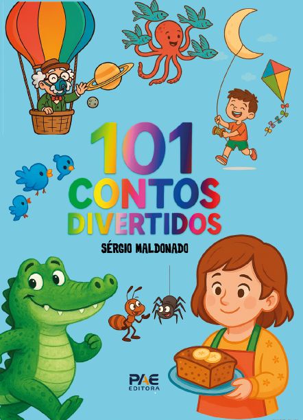 Livro 101 Contos divertidos - capa azul