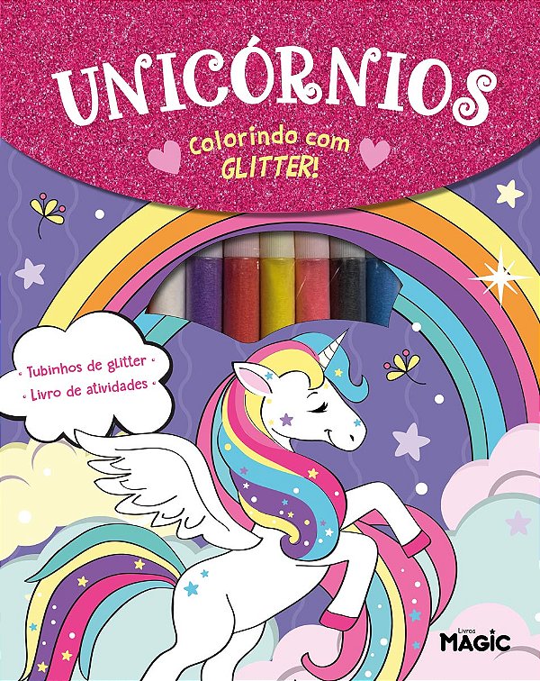 Livro Unicórnios - Colorindo Com Glitter
