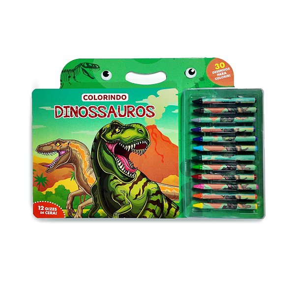 Livro Colorindo Dinossauros - 30 Desenhos Para Colorir Com Giz ...