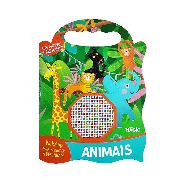 Livro Animais - Meu Livro De Desenhos Com Adesivos Brilhantes