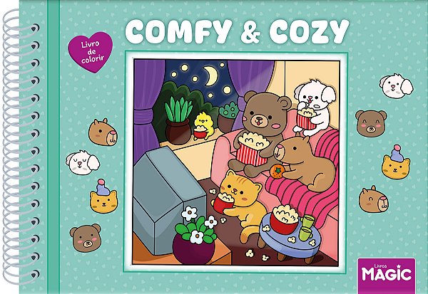 Livro Comfy And Cozy - Livro De Colorir - Green