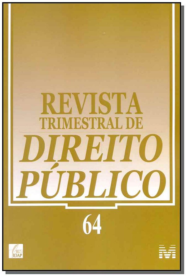 Livro Revista Trimestral De Direito Público Ed. 64