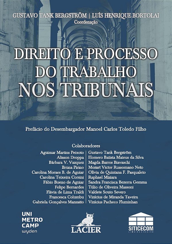 Livro Direito E Processo Do Trabalho Tribunais - 01Ed/24