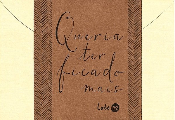 Livro Queria ter ficado mais