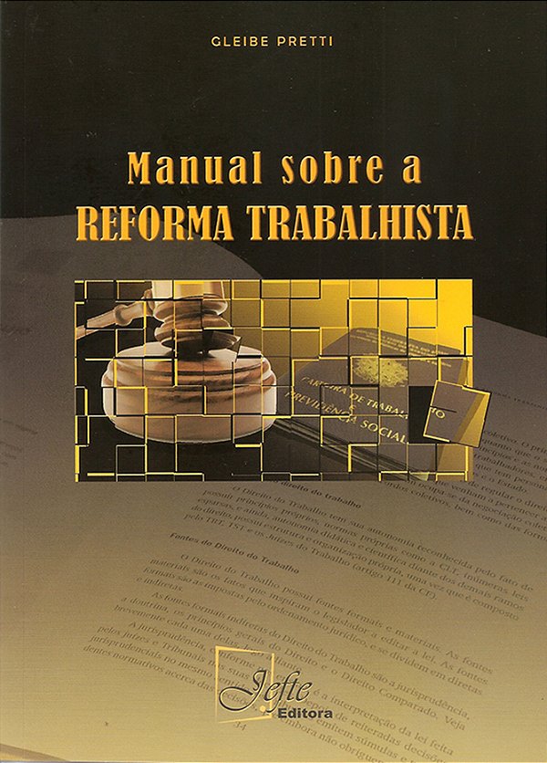 Livro Manual sobre a Reforma Trabalhista