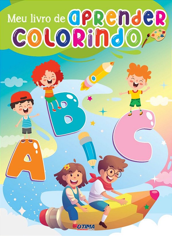 Livro Meu livrão de aprender colorindo - Alfabetização