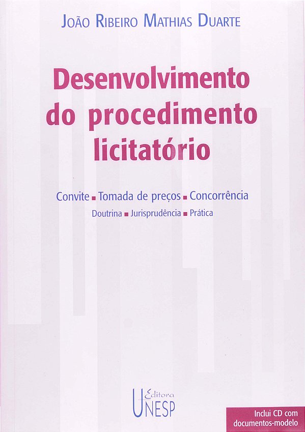 Livro Desenvolvimento do procedimento licitatório (com CD...