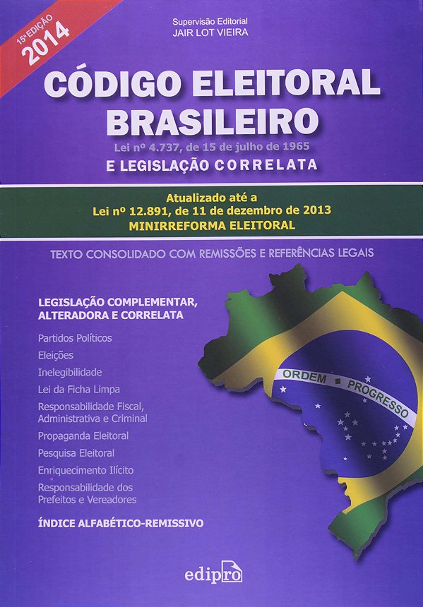 Livro Código eleitoral brasileiro e legislação correlata