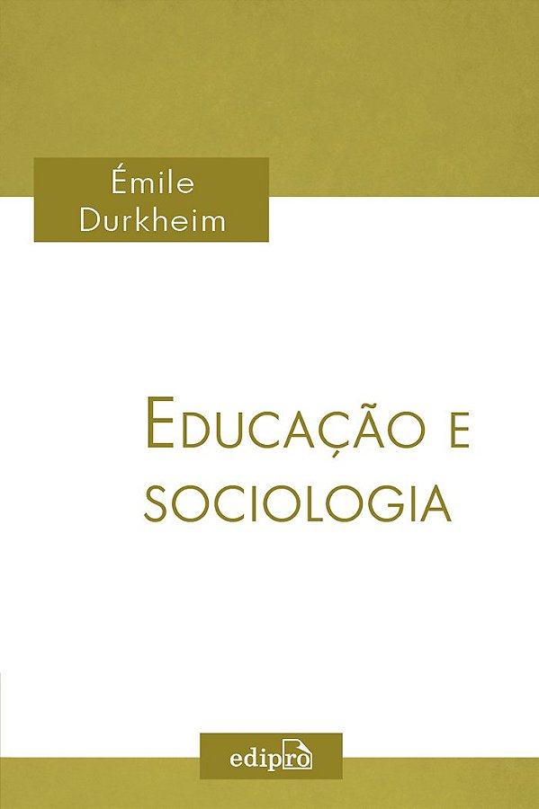Livro Educação e Sociologia