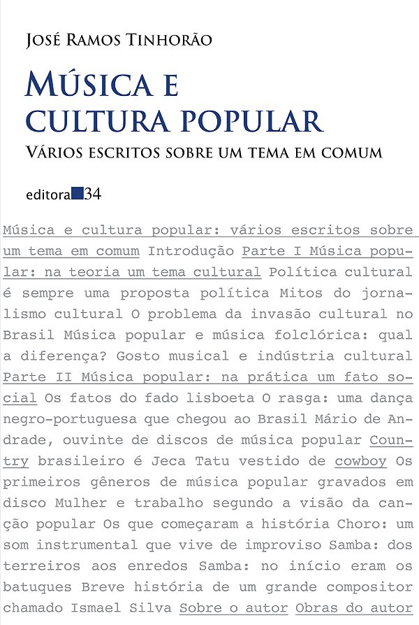 Livro Música e cultura popular: vários escritos sobre um ...