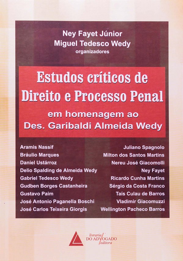 Livro Estudos Críticos De Direito E Processo Penal