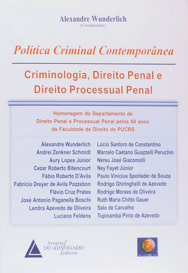 Livro Política Criminal Contemporânea