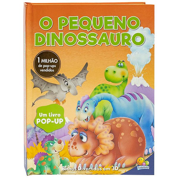 Livro Bichos divertidos em 3D: Pequeno dinossauro, O
