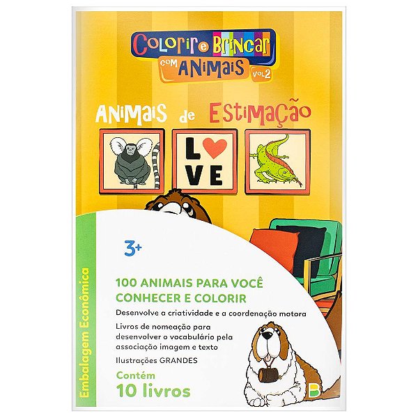 Livro Colorir e Brincar Com Animais II com 10 Und