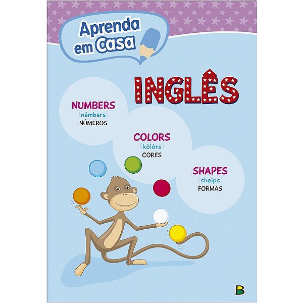 Livro Aprenda em casa INGLÊS:Números-Cores-Formas