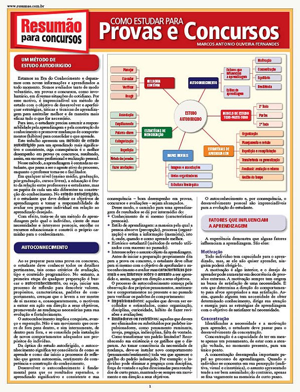 Livro Como estudar para provas e concursos