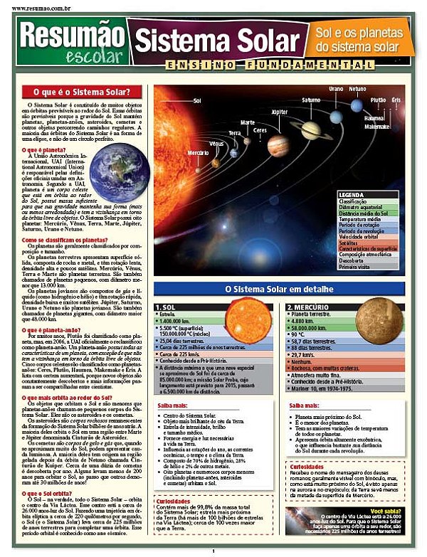 Livro Sistema solar