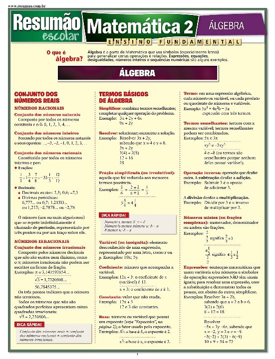 Livro Matemática 2 - Álgebra