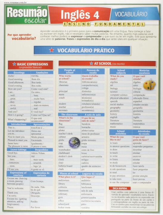 Livro Inglês 4 - Vocabulário
