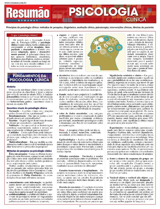 Livro Psicologia clínica