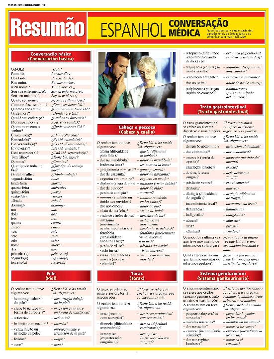 Livro Espanhol - Conversação médica