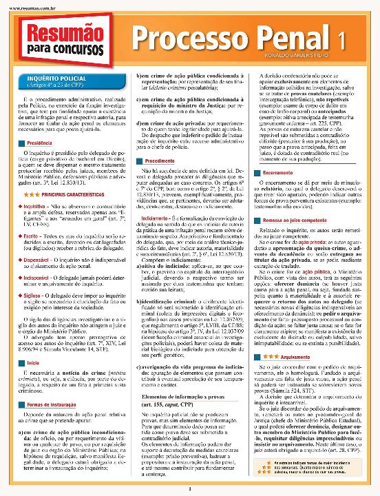 Livro Processo penal 1
