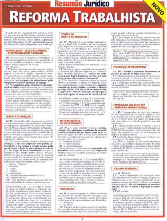 Livro Reforma trabalhista